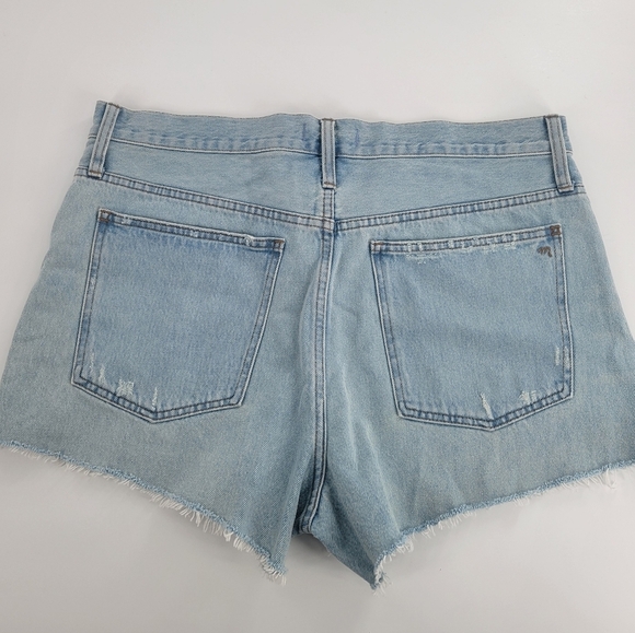 Madewell Relaxed High Rise Waist Cutoff Denim Shorts New Size 31 - Picture 2 of 5